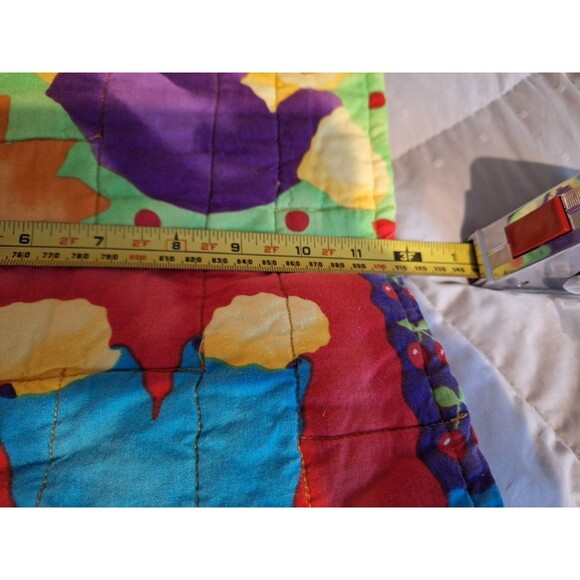 Childs Hand Made BEARS n BUTTERFLIES Baby Crib Quilt Blanket 48" x 36" - Picture 3 of 13